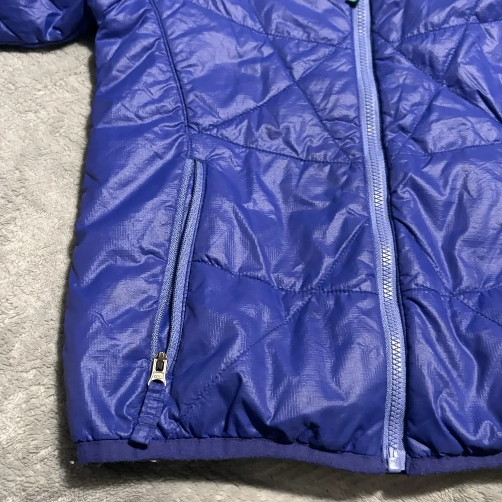L.L. Bean Jacket Kids M 5-6: Purple/Blue Hooded Down Puffer Winter Coat
